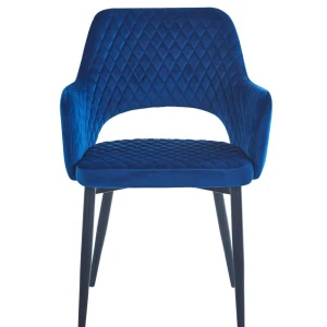 Krzesło velvet (niebieskie) - czarny stelaż Furnitex 2