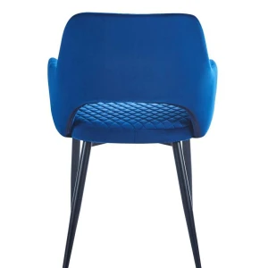 Krzesło velvet (niebieskie) - czarny stelaż Furnitex 4