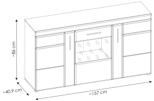 Komoda do salonu 160 cm Grano GRNK02 Meble Wójcik 3