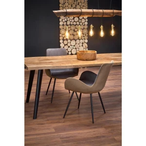 DICKSON stół rozkładany 120-180/80 cm, blat - naturalny, nogi - czarny Halmar 4