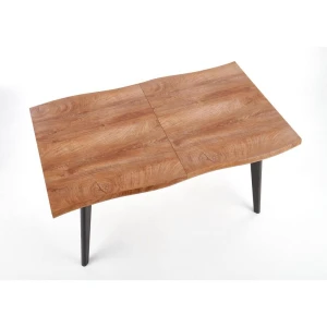DICKSON stół rozkładany 120-180/80 cm, blat - naturalny, nogi - czarny Halmar 6