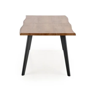 DICKSON stół rozkładany 120-180/80 cm, blat - naturalny, nogi - czarny Halmar 12