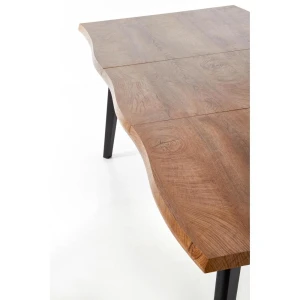 DICKSON stół rozkładany 120-180/80 cm, blat - naturalny, nogi - czarny Halmar 13