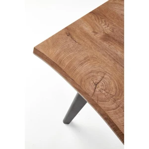 DICKSON stół rozkładany 120-180/80 cm, blat - naturalny, nogi - czarny Halmar 15