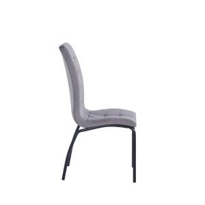 Krzesło velvet (szare) - czarny stelaż Furnitex 3