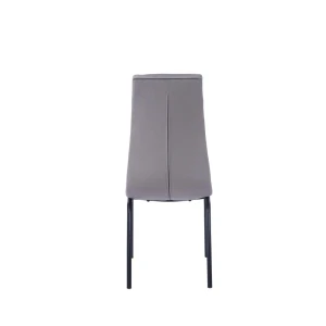 Krzesło velvet (szare) - czarny stelaż Furnitex 4