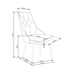 K365 krzesło bordowy Halmar 2