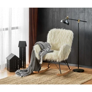 AUSTIN fotel wypoczynkowy kremowy / czarny / naturalny Halmar 1