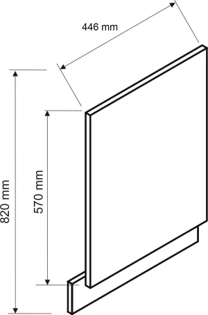Front do zmywarki 45, panel odkryty Stolkar 2