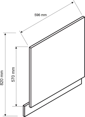 Front do zmywarki 60, panel odkryty Stolkar 2