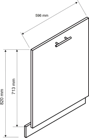Front do zmywarki 60, panel ukryty Stolkar 2