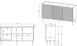 Komoda do pokoju 150 cm Onda 3D2SZ Cama Meble 4
