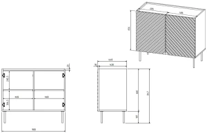 Komoda nowoczesna na nóżkach Onda 2D Cama Meble 4