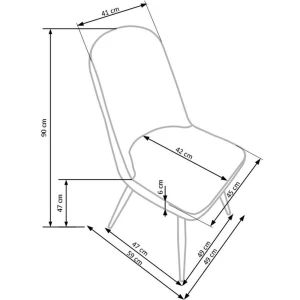 K214 krzesło ciemny kremowy / dąb miodowy (2p=4szt) Halmar 3