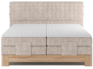 Drewniane łóżko tapicerowane Elsa 160