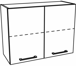 Górna głęboka dwudrzwiowa, 1 półka, wys.61