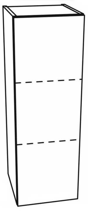 Górna głęboka 1 drzwi, 2 półki, wys.90