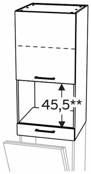 45 górna nad zmywarkę do zabudowy kompaktowego piekarnika KAM 2