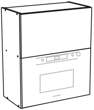 60 Górna szafka z mikrofalą M1C wys. 71 cm KAM 1