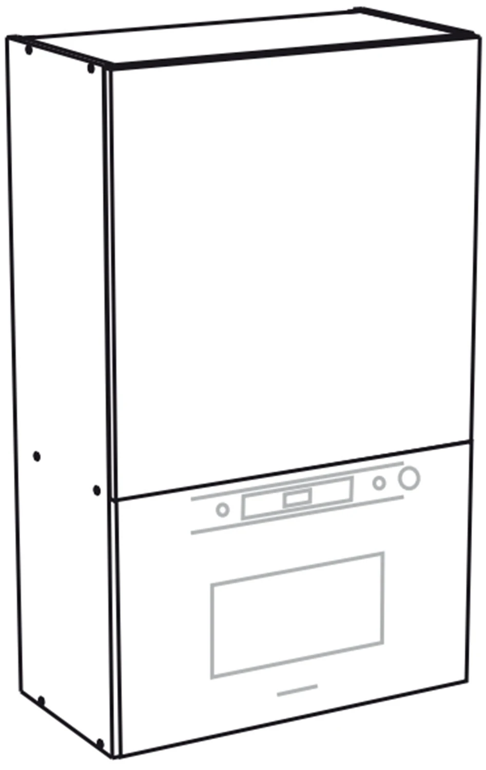60 Górna szafka z mikrofalą M1C wys. 100 cm KAM