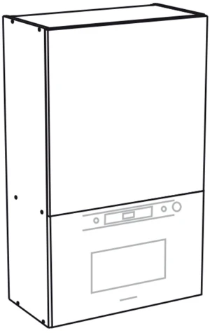 60 Górna szafka z mikrofalą M1C wys. 100 cm KAM 1