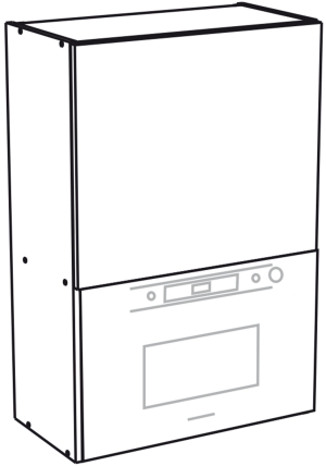 60 Górna głęboka szafka z mikrofalą M1C wys. 90 cm