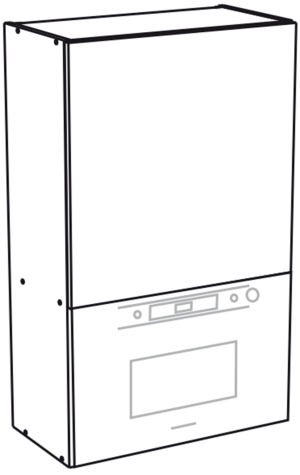 60 Górna głęboka szafka z mikrofalą M1C wys. 100 cm