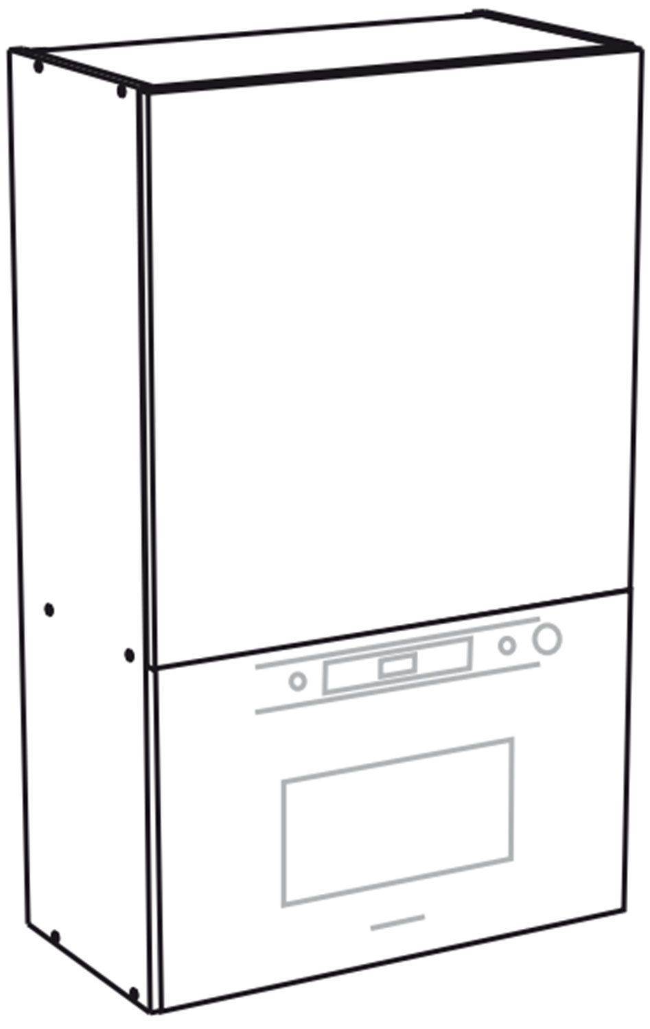 60 Górna głęboka szafka z mikrofalą M1C wys. 100 cm KAM