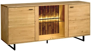 Niska drewniana komoda Tramonto Typ 49 Dekort 1
