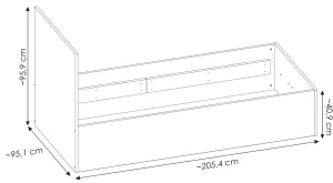 Łóżko jednoosobowe 90 cm Fano FANZ01 Meble Wójcik 4