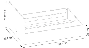 Łóżko z pojemnikiem 140 cm Fano FANZ03 Meble Wójcik 4