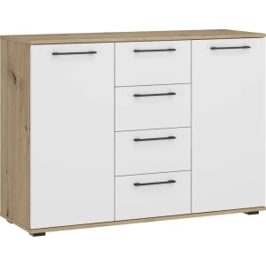 FLEX system szaf modułowych - KOMODA KM-2 dąb artisan/biały (2P=1SZT) Halmar 1