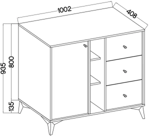 Czarna komoda szuflady Tokyo Stolarz Lempert 5