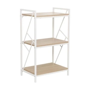 Regał (dąb naturalny/biały stelaż) Furnitex 1