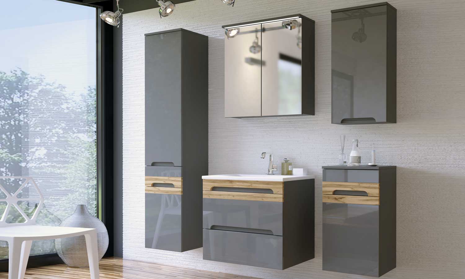 Komoda łazienkowa GALAXY GREY Komoda łazienkowa GALAXY GREY