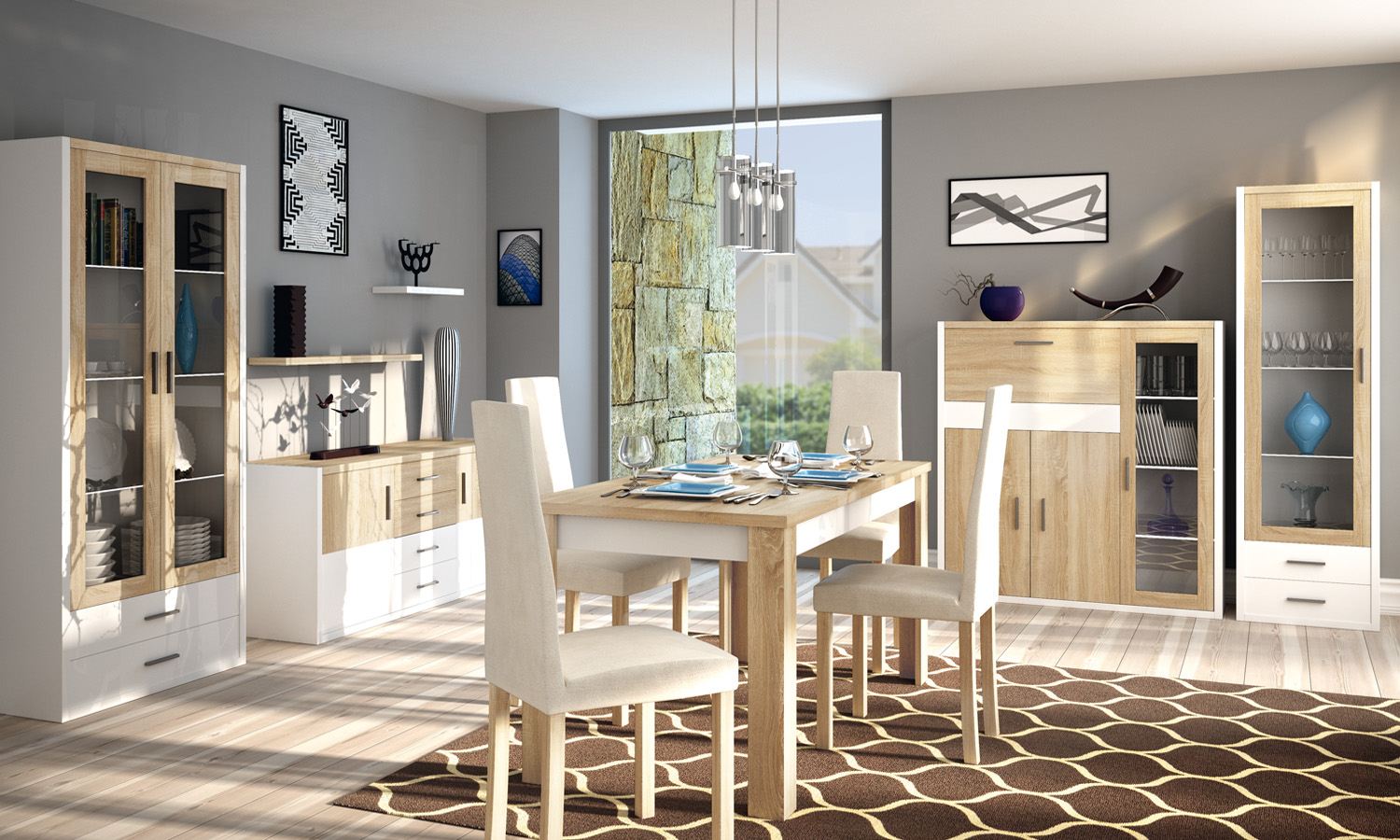 przytulny salon w bloku - meble Oslo