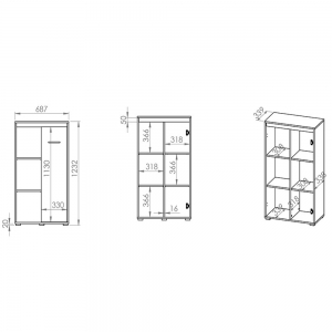 Regał jednodrzwiowy lewy Avo 08 ML Meble 4