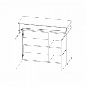 Komoda nowoczesna Thea White WHK-2 Restol 2