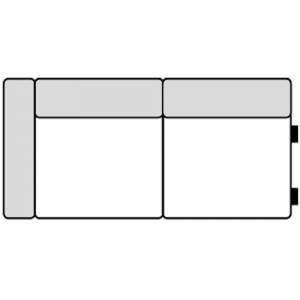 Segment lewy z funkcją spania Space (SEGM.3,5S VISCO L) Wajnert 3
