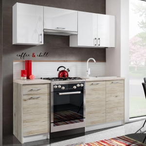Zestaw mebli kuchennych Eco Model 1,8 m z WO6 Slim