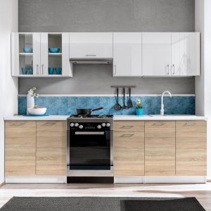 Zestaw mebli kuchennych Eco Model 2,6 m z WO6 Slim