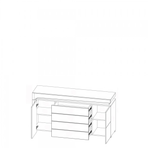 Komoda do sypialni Thea White WHK-3 Restol 2