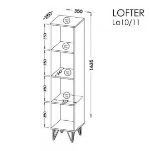 Regał otwarty Lofter LO11 Dolmar 2