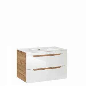 Szafka pod umywalkę 80 cm Aruba white 821 Comad 3