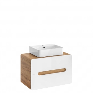 Szafka pod umywalkę 80 cm uniwersalna Aruba white 829 Comad 3