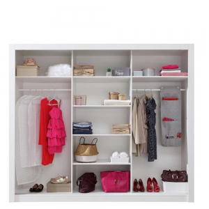 Szafa lustro Duca DC1 250 cm (biały lux) Meblar 2