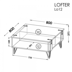 Ława dąb votan Lofter LO12 Dolmar 2