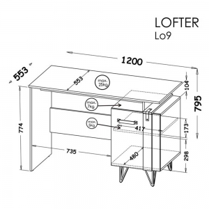 Biurko Lofter LO9 Dolmar 2
