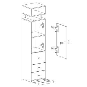 Regał młodzieżowy Mobi MO4 Meblar 2
