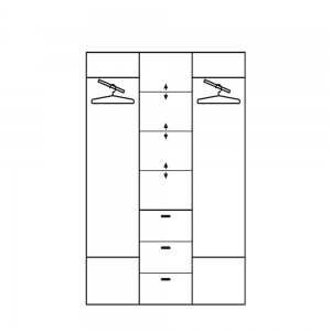 Szafa ubraniowa Paris 150/40 Meblocross 2